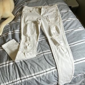 White old navy jeans. Mid-rise